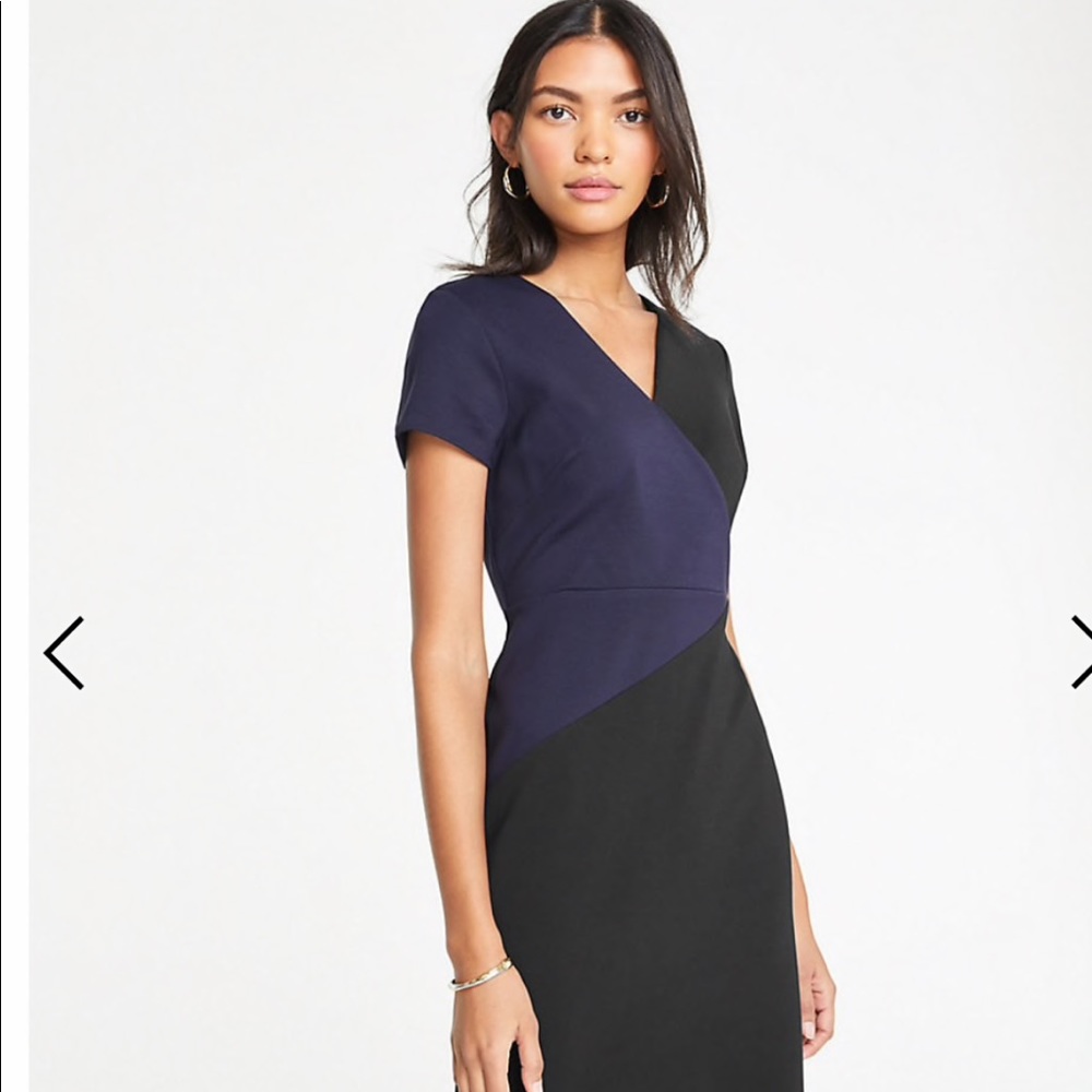 NWT- all day Ponte dress in color block!